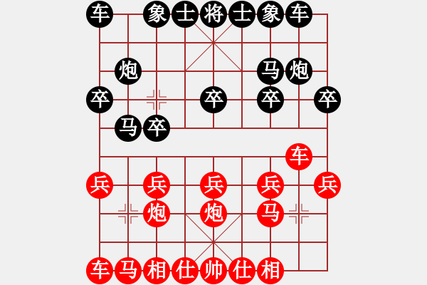 象棋棋谱图片：初学者之一(4段)-负-天使之爱(4段) - 步数：10 