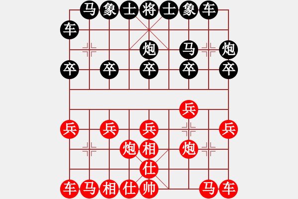 象棋棋譜圖片：baidwin(9星)-和-阿爾法貓(9星) - 步數(shù)：10 