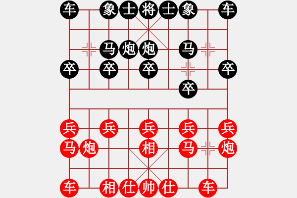 象棋棋譜圖片：2022.1.28.3JJ五分鐘后勝飛相局對(duì)左中炮 - 步數(shù)：10 