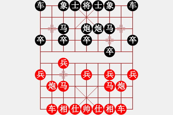 象棋棋譜圖片：葬心紅勝MXM戰(zhàn)神【仙人指路對中炮】 - 步數(shù)：10 