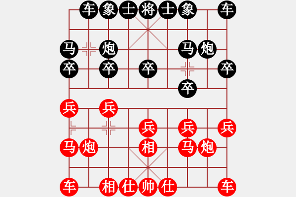 象棋棋譜圖片：逍遙王（liu）[紅] -VS- bbboy002[黑] - 步數(shù)：10 