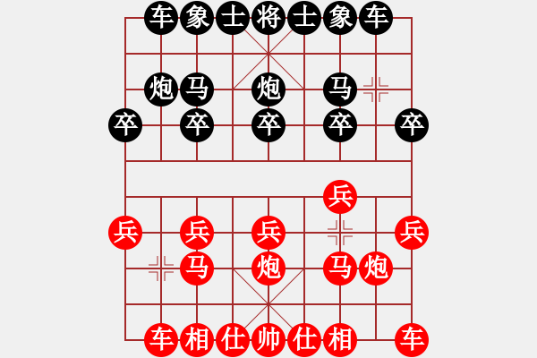 象棋棋譜圖片：中炮反宮馬(8段)-和-純?nèi)藴畿浖?7段) - 步數(shù)：10 