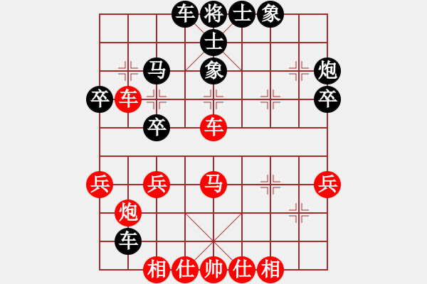 象棋棋譜圖片：二核旋風(fēng)炮(2段)-和-沱牌酒(9段) - 步數(shù)：40 