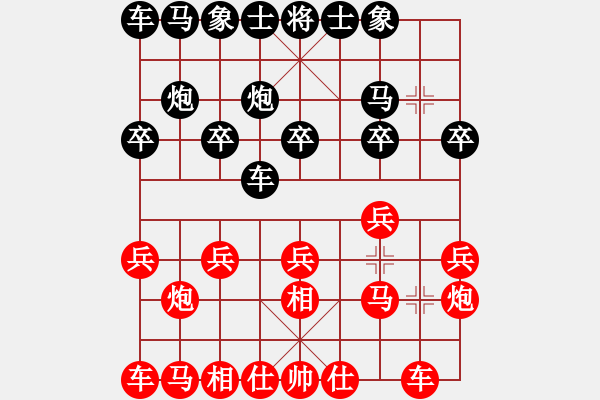 象棋棋谱图片：左文静 先和 陈青婷 - 步数：10 