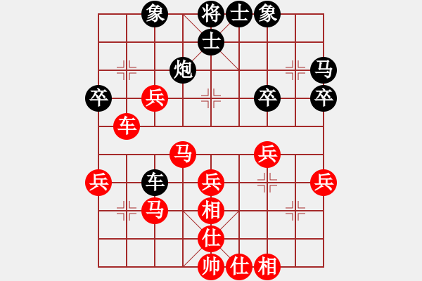 象棋棋譜圖片：遼南小刀俠(1段)-勝-夢中象戲(3段) - 步數(shù)：40 