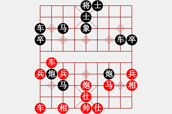 象棋棋譜圖片：大黑哥2號(hào)紅負(fù)葬心【中炮右橫車(chē)對(duì)屏風(fēng)馬 紅進(jìn)中兵】 - 步數(shù)：40 