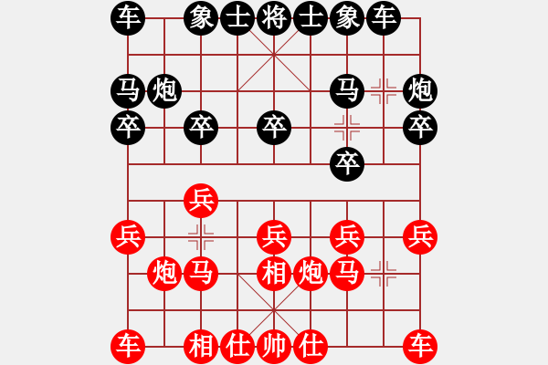 象棋棋譜圖片：7887局 A54-仕角炮對進７卒-小蟲引擎23層 紅先勝 天天AI選手 - 步數：10 