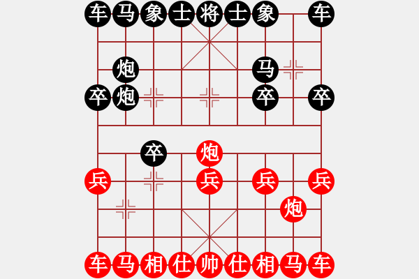 象棋棋譜圖片：w1w1w1y1y1y1紅負(fù)葬心【中炮局】 - 步數(shù)：10 