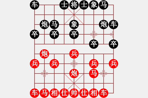 象棋棋譜圖片：粱山黎明(3段)-勝-萍鄉(xiāng)一霸(5段) - 步數：10 