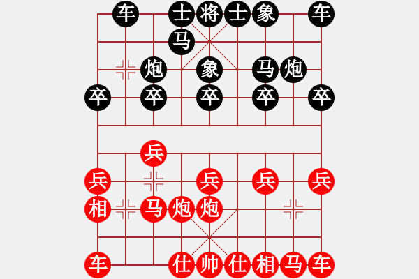 象棋棋谱图片：第05轮 第07台 北京 王昊 先胜 四川 杨辉 - 步数：10 