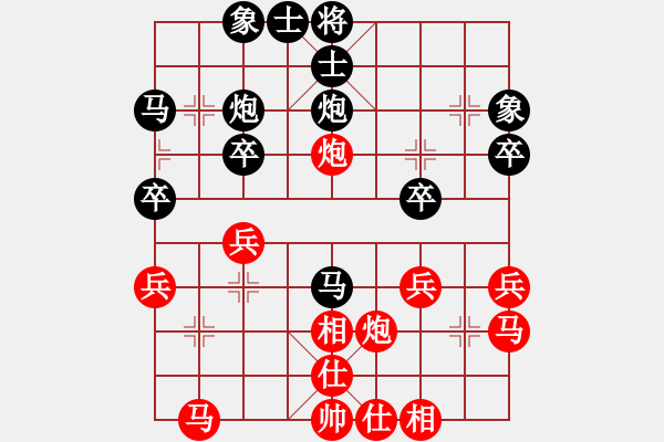 象棋棋谱图片：寿阳棋仙女(5段)-负-棋理无招(5段) - 步数：30 
