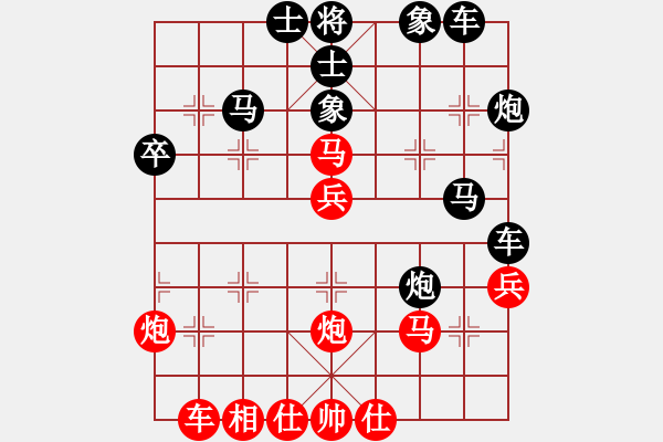 象棋棋譜圖片：夢(mèng)幻聯(lián)隊(duì)木(3段)-負(fù)-無極仙翁(2段) - 步數(shù)：40 