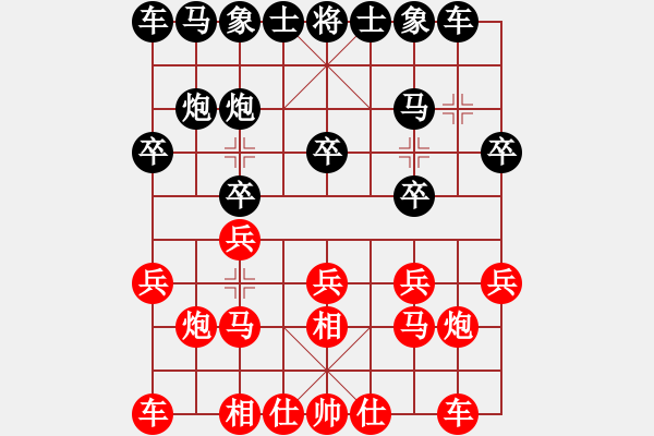 象棋棋譜圖片：飛相對(duì)黑7路卒左金鉤炮(基本格式) - 步數(shù)：10 