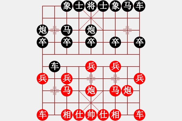 象棋棋譜圖片：我是猛哥一號(hào)[紅先負(fù)] -VS- 贏一盤實(shí)在難[黑] 中炮對(duì)左三步虎 - 步數(shù)：10 