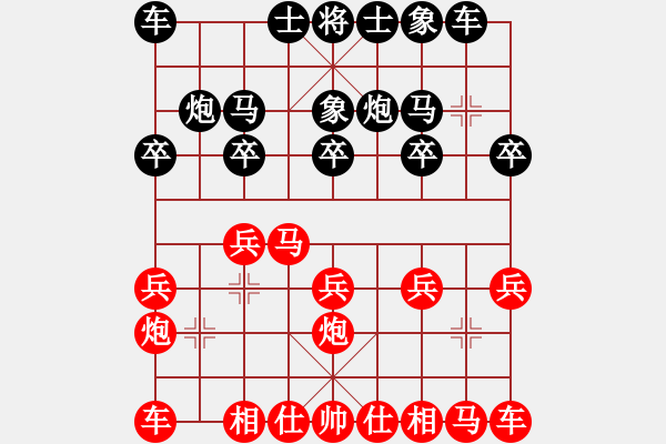 象棋棋譜圖片：楊官轔 (和) 呂欽 (1994.7.15于花都) - 步數(shù)：10 