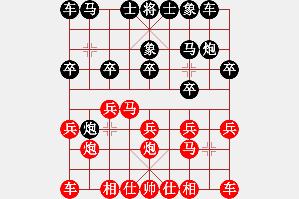 象棋棋譜圖片：中炮橫車7路馬【22】 - 步數(shù)：10 