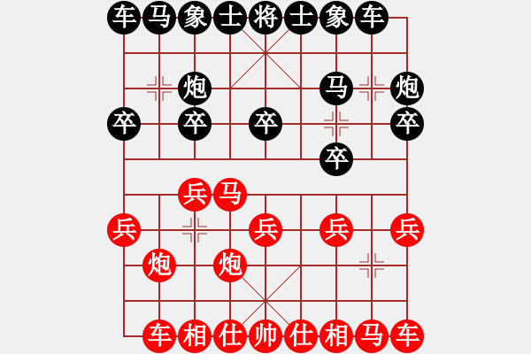 象棋棋譜圖片：11388局 E10-仙人指路對卒底炮-小蟲引擎24層 紅先負 旋九專雙核-傻瓜 - 步數(shù)：10 