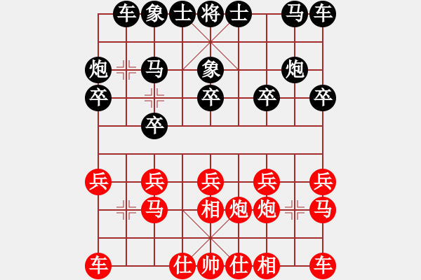 象棋棋譜圖片：qw-88889紅負(fù)葬心【過(guò)宮炮對(duì)進(jìn)左馬】 - 步數(shù)：10 