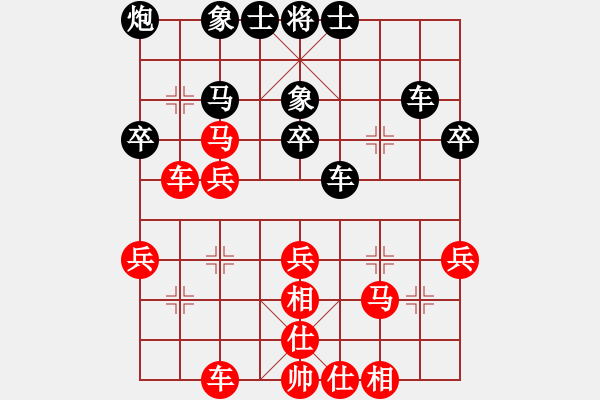 象棋棋譜圖片：先手頂和旋風(fēng)3.0 中炮過河車互進七兵對屏風(fēng)馬右橫車 - 步數(shù)：40 