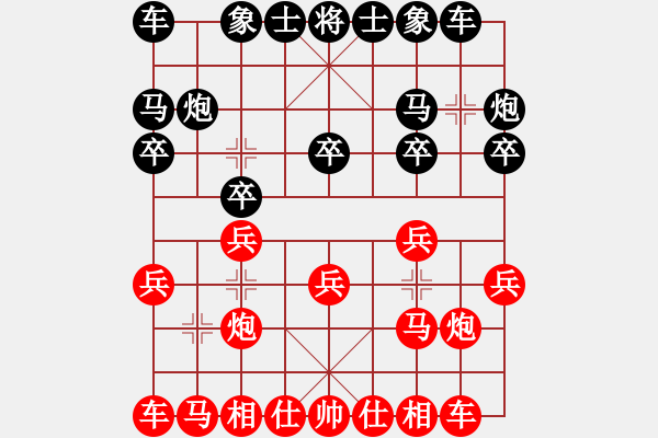 象棋棋谱图片：柳晓山 先负 罗传林 - 步数：10 