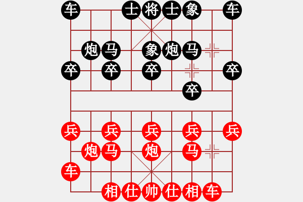 象棋棋譜圖片：bbboy002[紅] -VS- l309g2032[黑] - 步數(shù)：10 