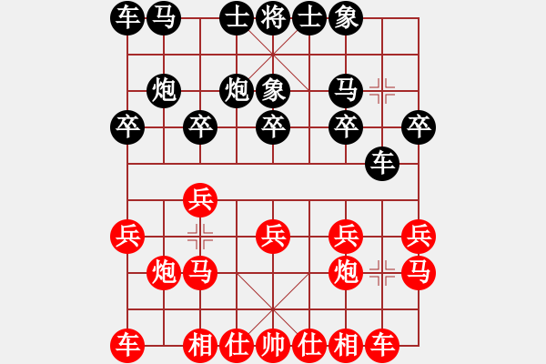 象棋棋譜圖片：2022.3.6.8JJ五分鐘先勝仙人指路對過宮炮 - 步數(shù)：10 