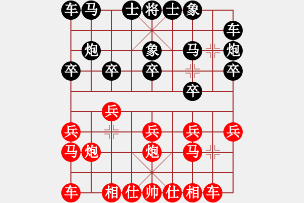 象棋棋譜圖片：《學(xué)習(xí)大師后手》邊炮橫車互進(jìn)7卒破五七炮邊馬 - 步數(shù)：10 