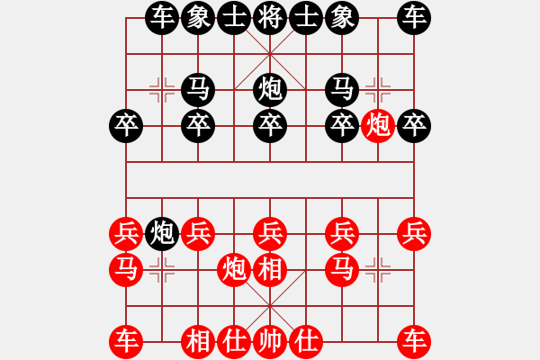 象棋棋譜圖片：過宮炮 先負(fù) 中炮 - 步數(shù)：10 