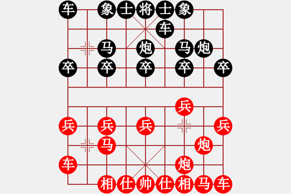 象棋棋譜圖片：第一輪37臺畢節(jié)夏俊明先勝福泉尚朝潔 - 步數(shù)：10 