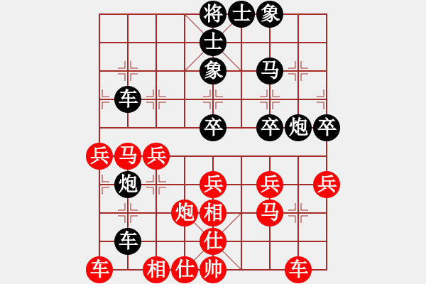 象棋棋譜圖片：三個(gè)代表(2級(jí))-負(fù)-步步妙(6級(jí)) - 步數(shù)：30 