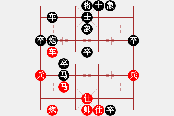 象棋棋譜圖片：五七炮進(jìn)七兵對(duì)屏風(fēng)馬進(jìn)7卒  （黑棄馬）  哈鐵第四劍(4段)-負(fù)-風(fēng)火小雷神(3段) - 步數(shù)：60 