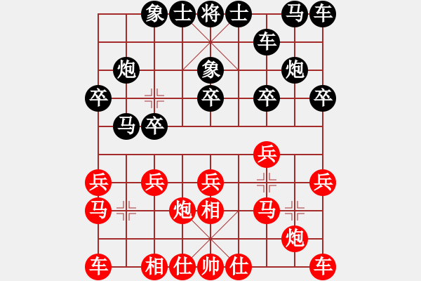 象棋棋譜圖片：地主婆[374935855] -VS- 市象棋冠軍[2905412734] - 步數(shù)：20 