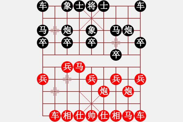 象棋棋譜圖片：過宮炮之開局失先，撿漏翻盤 - 步數(shù)：10 