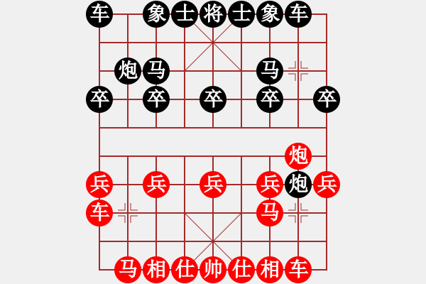 象棋棋譜圖片：敢死炮布局21 - 步數(shù)：10 