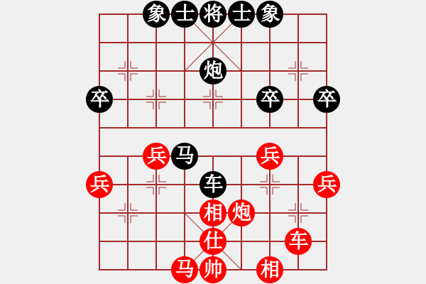 象棋棋譜圖片：【子集十】D25 10紅5兵七進一 脫譜 反向 紅過河車紅7車二進六（正向行棋)- - 步數(shù)：40 