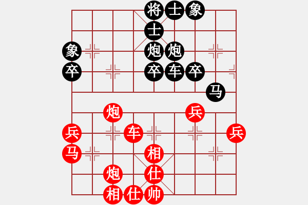 象棋棋譜圖片：唯我橫刀(無極)-和-bubaile(9星)對兵轉(zhuǎn)兵底炮對右中炮 - 步數(shù)：40 