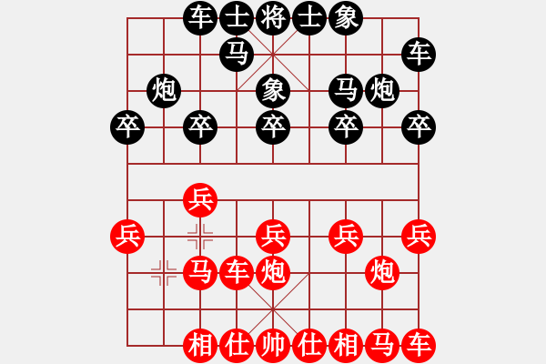 象棋棋譜圖片：無所謂輸贏(2段)-和-護法跳跳(5段) - 步數(shù)：10 