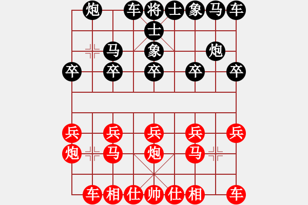 象棋棋譜圖片：︻ ▇◤[1242800400] -VS- 一陣風(fēng)[1145406702] - 步數(shù)：10 