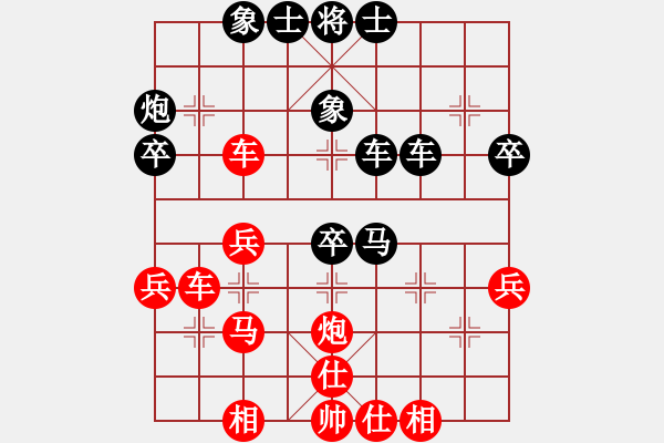 象棋棋譜圖片：和棋生財(cái)(6段)-負(fù)-停車(chē)(3段) - 步數(shù)：40 