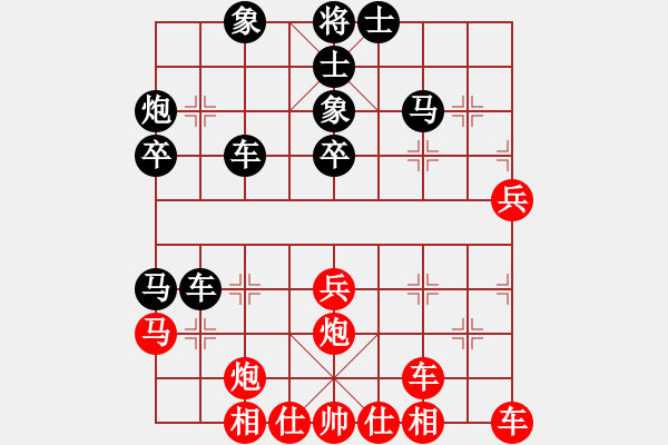 象棋棋譜圖片：超胡勝許(9段)-和-卓卓(9段) - 步數(shù)：40 