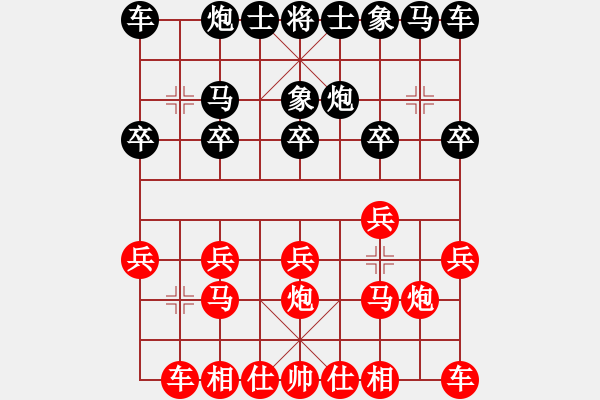 象棋棋譜圖片：灑心中[紅] -VS- 緣來是你[黑] - 步數(shù)：10 