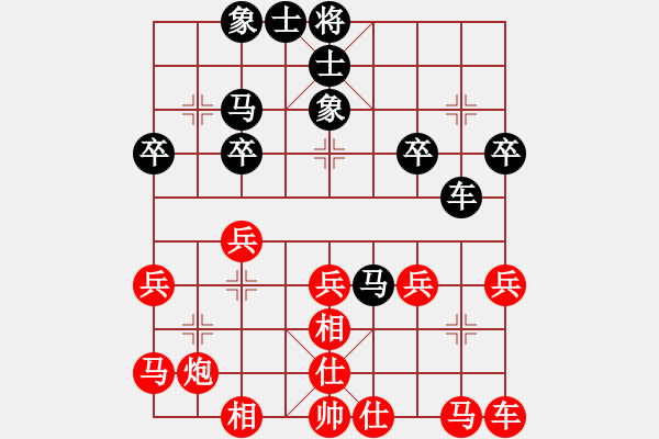 象棋棋譜圖片：那一炮的溫柔先勝比爾.貝貝車壓馬腳 - 步數：30 