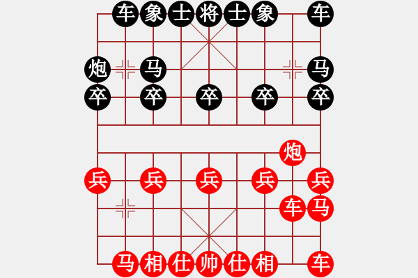 象棋棋譜圖片：敢死炮不吃炮局1 - 步數(shù)：10 