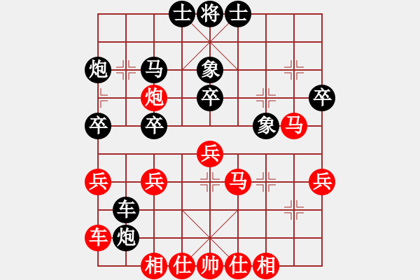 象棋棋譜圖片：杏花嶺區(qū)一隊(duì) 劉晉玉 負(fù) 晉源區(qū)二隊(duì) 劉擁軍 - 步數(shù)：40 