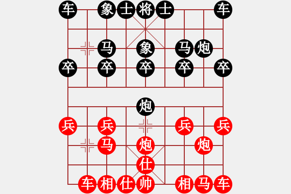 象棋棋譜圖片：陳健纘[紅先棄子搶先勝] -VS- 財哥[黑] - 步數(shù)：10 