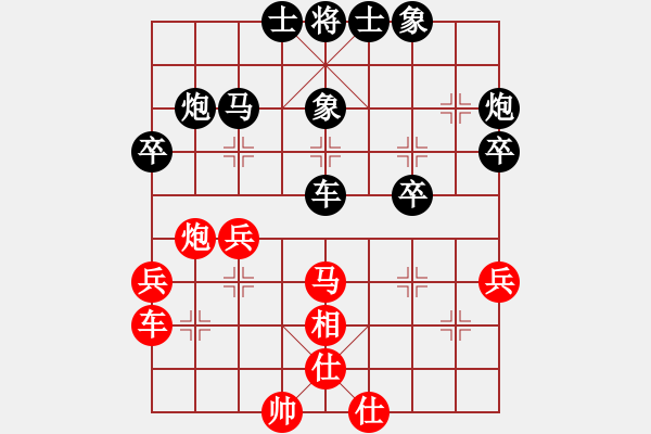 象棋棋譜圖片：咋又輸了？[[紅] -VS-行者必達 黑] - 步數(shù)：40 