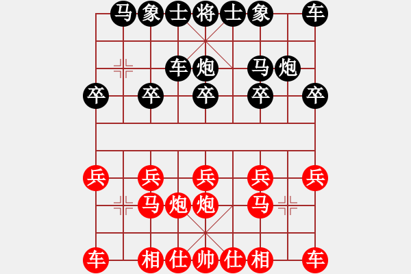 象棋棋譜圖片：炮局 - 步數(shù)：10 