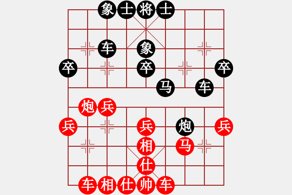 象棋棋譜圖片：楊景超     先和 王大明     - 步數(shù)：40 