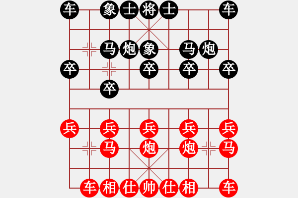 象棋棋谱图片：棋心阁帅哥[黑] -VS- 梦群，飘絮＆梦[红] - 步数：10 