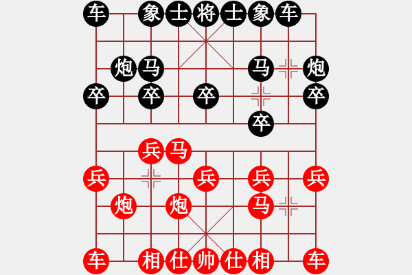 象棋棋谱图片：张彬 先和 黎德志 - 步数：10 